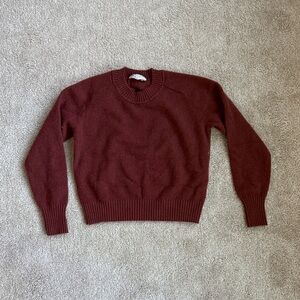 Everlane Women's Crew Neck Sweater - Burgundy